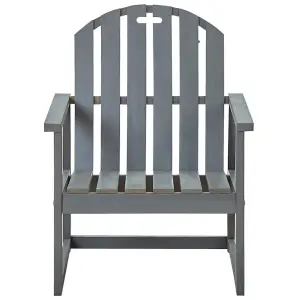 Berkfield Garden Sofa Chairs 2 pcs Grey Solid Acacia Wood