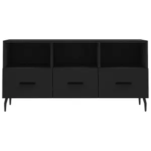 Berkfield TV Cabinet Black 102x36x50 cm Engineered Wood