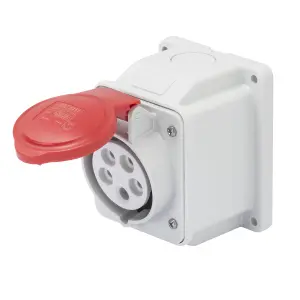 Gewiss GW62409 16A 3-Pole Angled Surface-Mount Socket Outlet IP44 for Reliable Power Solutions