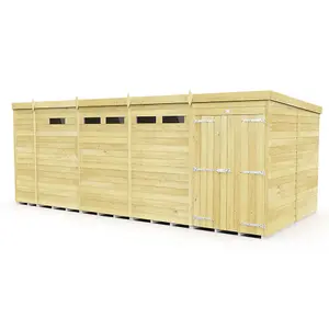 DIY Sheds 17x8 Pent Security Shed - Double Door