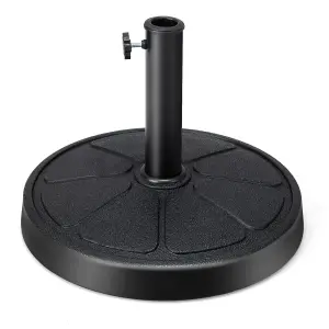 Costway 14kg Patio Round Umbrella Weighted Base Heavy-Duty Table Market Stand Outdoor