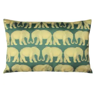 Paoletti Parade Elephant Velvet Polyester Filled Cushion