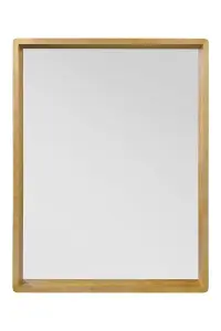 MirrorOutlet The Naturalis Solid Oak Framed Overmantle Wall Mirror 102CM X 80CM