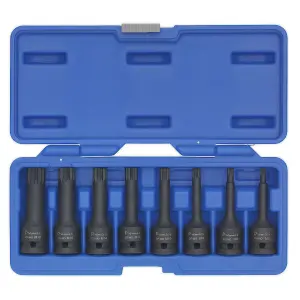 Sealey Impact Spline Socket Bit Set 8pc 1/2"Sq Drive AK5604