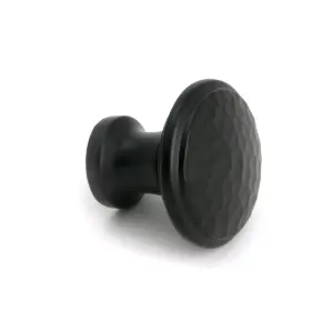 From The Anvil Aged Bronze Hammered Cabinet Knob - Medium