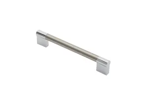 Carlisle Brass Satin Nickel / Polished Chrome Keyhole Handle 160mm (FTD470CSNCP)