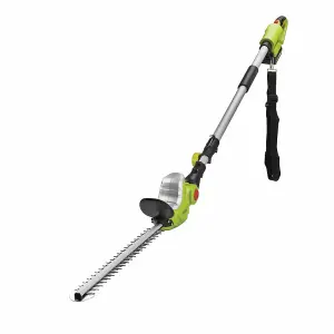 Cordless Telescopic 20V Hedge Trimmer, Electric Long Reach Extendable Pole Adjustable Head, Lithium-ion Battery