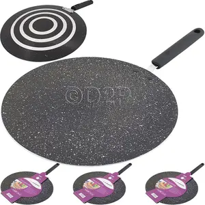 New Pancake Fry Pan Non Stick Roti Tawa Concave Dosa Crepe Cooking 30cm