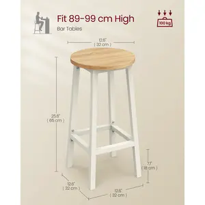 Hemel Bar Stool (Set of 2) White