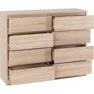 Braunstein 8 Drawer Chest Of Drawers Sonoma Oak