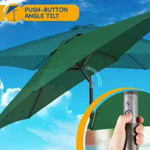 SUNMER 2.7M Parasol with Crank Mechanism - Green