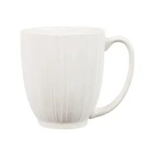 simpa 6PC Porcelain White Elegant 500ml Mug Set.