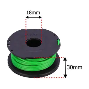 SPARES2GO Spool & Line Refill compatible with Black + Decker GL7033 GL8033 GL9035 STB3620L Grass Strimmer Trimmer