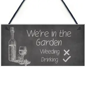 FUNNY Garden Sign Hanging Summerhouse Shed Plaque Welcome Sign Home Decor