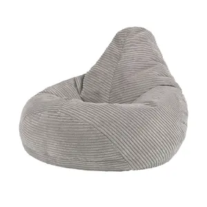 icon Kids Dalton Corduroy Bean Bag Chair Grey Childrens Bean Bags