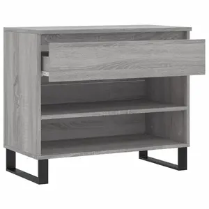 Berkfield Shoe Cabinet Grey Sonoma 70x36x60 cm Engineered Wood