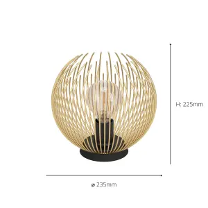 EGLO VENEZUELA Black and Gold Steel Table Lamp