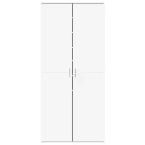 Berkfield Shoe Cabinet White 80x39x178 cm Engineered Wood