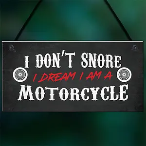 Red Ocean Motorcycle Motorbike Sign Hanging Garage Plaque Birthday Gifts For Biker Novelty Gifts For Him