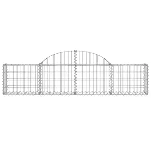 Berkfield Arched Gabion Basket 200x30x40/60 cm Galvanised Iron