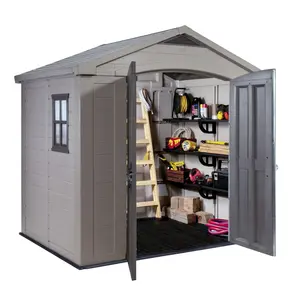 Keter Factor 8 ft. W x 6 ft. D Apex Outdoor Garden Shed