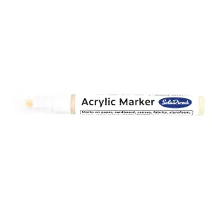 Acrylic Paint Marker Pen Permanent for Stone Leather Fabric Plastic (White)