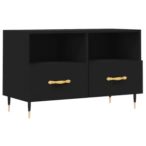 Berkfield TV Cabinet Black 80x36x50 cm Engineered Wood