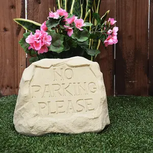 Sandstone Rock No Parking Garden Sign