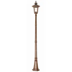 Elstead Chicago 1 Light Medium Outdoor Lamp Post Rusty Bronze Patina IP44, E27