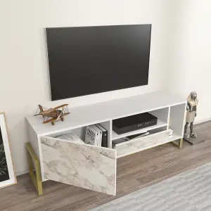 Decorotika - Utopia TV Stand TV Unit TV Cabinet with Shelves and One Cabinet