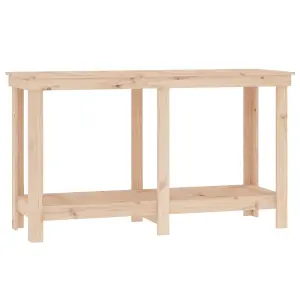 Berkfield Work Bench 140x50x80 cm Solid Wood Pine