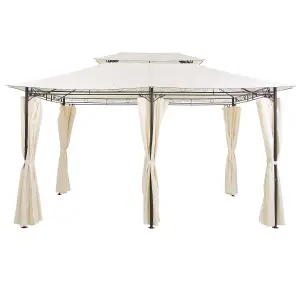 Beliani Mediterranean Gazebo Beige COLOS