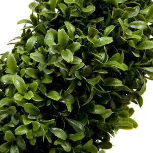 GreenBrokers 2 x Artificial Premium Spiral Boxwood Trees 90cm/3ft