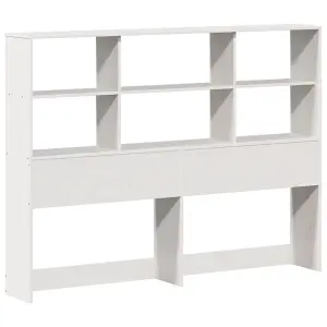 Berkfield Bookcase Bed without Mattress White 140x200 cm Solid Wood Pine