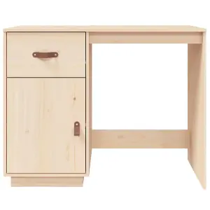 Berkfield Desk 95x50x75 cm Solid Wood Pine