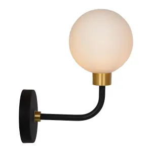 Lucide Berend Classic Wall Light Bathroom - 1xG9 - IP44 - Black