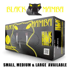 Black Nitrile Mamba Gloves Workshop Glove Box of 100 Small