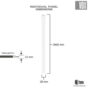 Panel Company Vox Linerio SLine White Slat Panel  Left Hand Trim