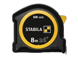 Stabila BM 100 Compact Pocket Tape 8m/26ft (Width 25mm)