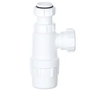 SPARES2GO Telescopic Waste Bottle Trap 40mm 1.5" Basin Bidet Urinal Bathroom Kitchen Sink 75mm Seal