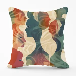 Coloured Silhouette Cushions 45cm x 45cm