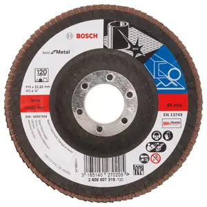 Bosch Professional 120 grit Flap disc (Dia)115mm