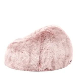 icon Kids Classic Faux Fur Bean Bag Chair Light Pink Bean Bags for Children