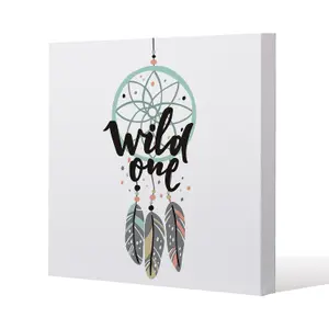 Cute print in Boho style (Canvas Print) / 114 x 114 x 4cm