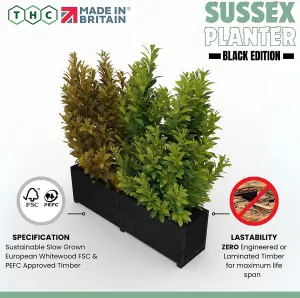 The Hutch Company Sussex Planters (3FT BLACK)