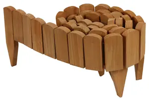 Woodside Log Roll Wooden Border Fence - 203cm x 10cm