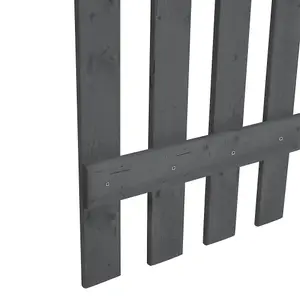 Grey Wooden Garden Fence Gate Single Swing Gate with Latch H 90cm x W 90cm