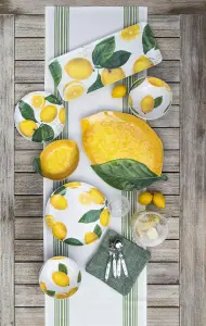 Purely Home Lemon Fresh 12 Piece Melamine Dinnerware Set for 4