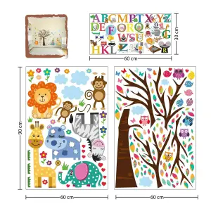 Walplus Combo Kids Happy London Zoo Wall Sticker PVC