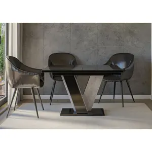 Extendable Dining Table Ameila Gloss Black